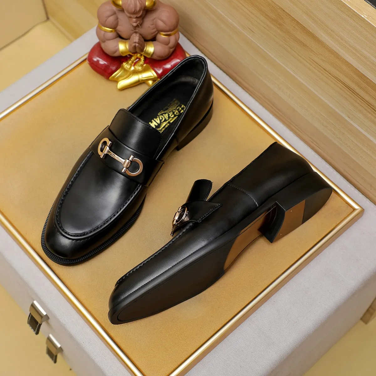 Men's shoes 💰440 Ferragamo [Ferragamo] top imported suit men's shoes 💯Original copy of the official website, product materials: selected imported embossed calfskin + luxury hardware buckle accessories ~ imported water-dyed cow 🐂 leather lining. Strong three-dimensional visual effect, original combination outsole, multiple colors available😘 Size: 39-44 (38.45.46. Customized)